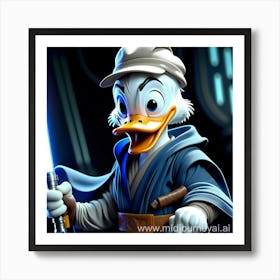 Donald Duck Star Wars 1 Art Print