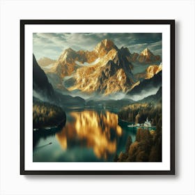 Alpine Landscape Art Print