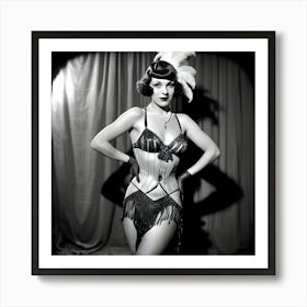 Burlesque Dancer Of The 1920s ~ Reimagined 20 Art Print