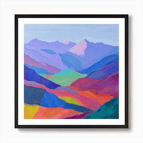 Colourful Abstract Denali National Park Usa 4 Art Print