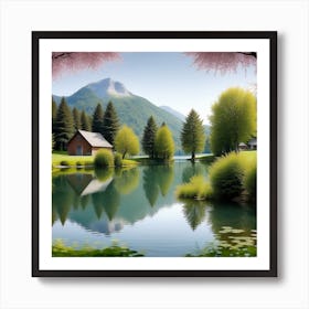 Lake In The Mountains 9 Art Print