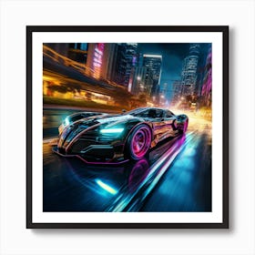 Futuristic Racing Car Art Print