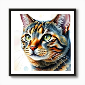 Portrait Of A Cat Art Print