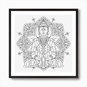 Meditation Mandala 02 Art Print