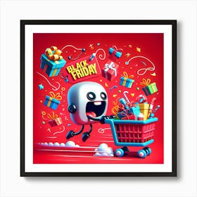 Black Friday Shopping Art Print