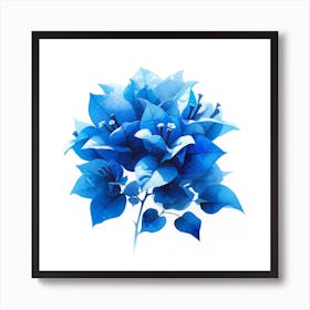Blue Bougainvillea Flower Art Print
