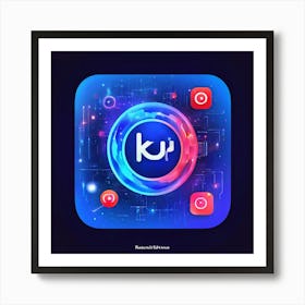 Kuaishou Video Social Media Platform App Icon Logo Entertainment Content Sharing Livestre (2) Art Print