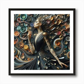 Woman In A Dress 3 Art Print