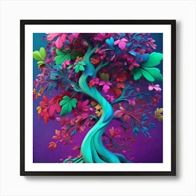 colorful tree of life Art Print