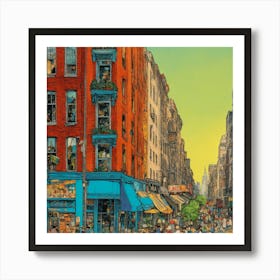 New York City Street Scene Art Print