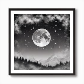 Full Moon In The Sky Art Print