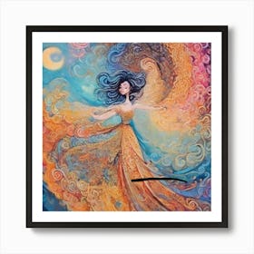 Angel Of The Moon 1 Art Print