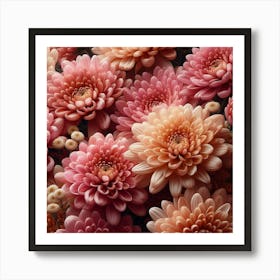 Chrysanthemums flowers 1 Art Print