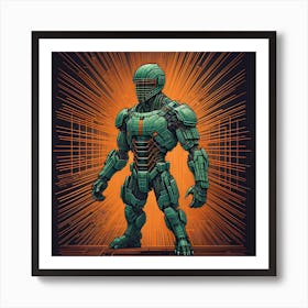 Man I’m happy to be a robot Art Print