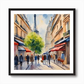 Paris Street Scene Art Print