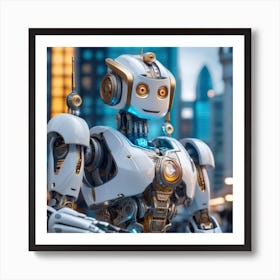 Robot In The City 31 Art Print