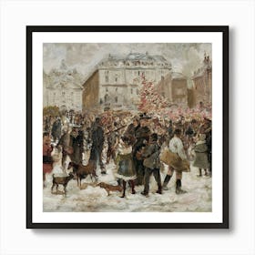 Christmas Market In Stockholm 1 Art Print