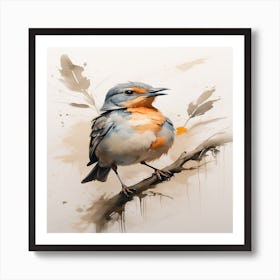 Bird On A Branch Art Print