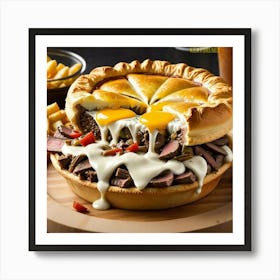 Steak And Egg Sandwich Art Print