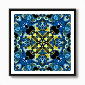 Ukraine Symbol Blue And Yellow Pattern 1 Art Print