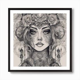 Gothic Girl Art Print