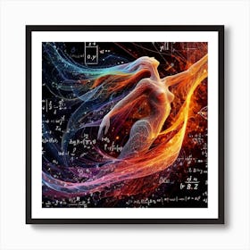 Cosmic woman flow Art Print