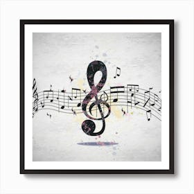 Musical Notes Harmony Print Art Art Print