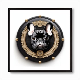 Frenchie Luxury Medallion Art By Csaba Fikker 005 Art Print