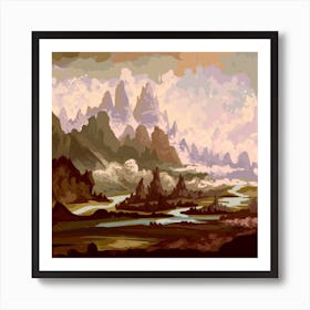 Landscape Painting Vincent Van Gogh Art Print