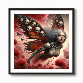 'Flying Skulls' Art Print