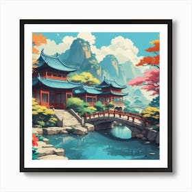Chinese Landscape Art Print