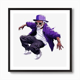 Old Man Dancing Art Print