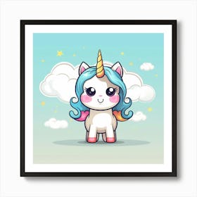 Cute Unicorn 700 Art Print