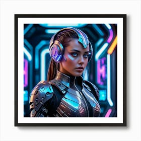 Futuristic Girl 28 Art Print