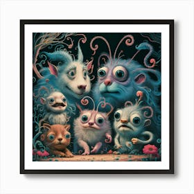 Monster Family Art Print
