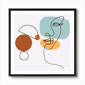 Abstract Portrait Of A Woman Art Print