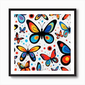 Colorful Butterflies 7 Art Print