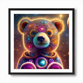 Teddy Bear In Space 9 Art Print