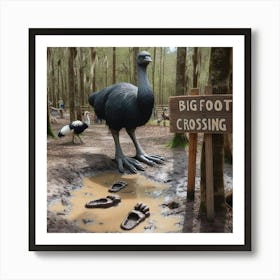 Bigfoot Crossing Art Print