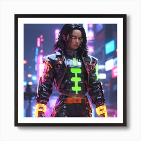 Cyberpunk Girl 2 Art Print