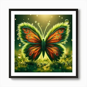 Butterfly In The Grass 1 Art Print