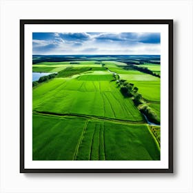 Grass Peace Air Structure Pasture Soy Bean High Country Rural Green Farm Overhead Natur (10) Art Print