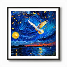 Dove In The Sky Art Print