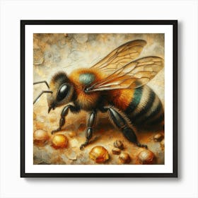 Bee Painting 1 Art Print