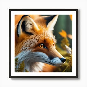 Fox In The Forest 66 Art Print