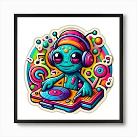 Alien Dj 4 Art Print