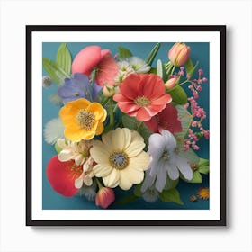 Bouquet Of Flowers Art Print