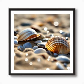 Shells On The Beach Art Print