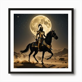 Spartan Warrior In The Desert Art Print