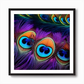 Peacock Feathers 24 Art Print